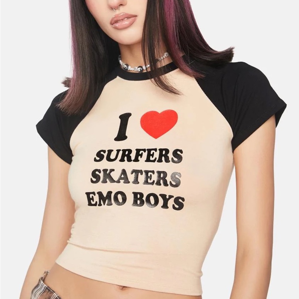 omighty Surfers Skaters Emo Boys Tee